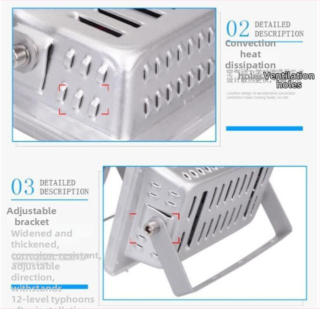 Séria Hengshenglai Zhan Shen – vonkajší výbušne odolný LED 200W, ultra jasný floodlight pre sklad