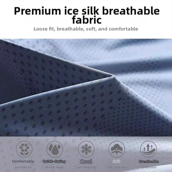 Pánske rýchloschné tričko z ice-silk, priedušné letné krátke rukávy pre beh a fitness