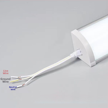LED trubica s pravým uhlom, 1.2 m, 40W/60W, rohová LED trubka, integrované T90, povrchová montáž, dlhé trojuholníkové svetlo