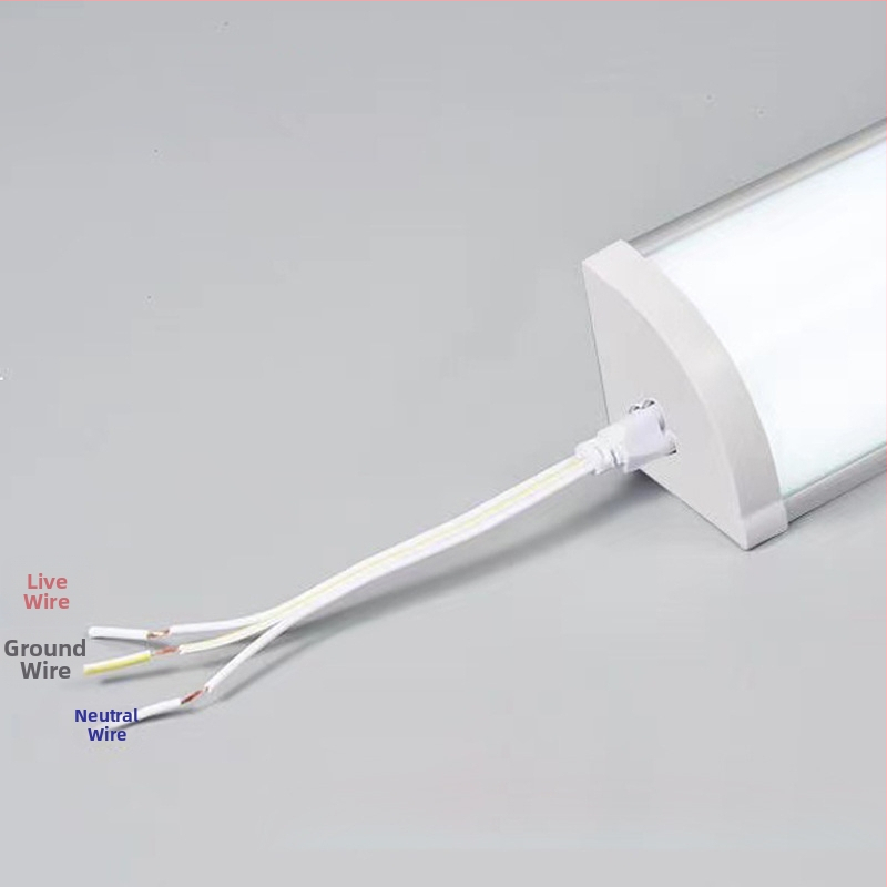 LED trubica s pravým uhlom, 1.2 m, 40W/60W, rohová LED trubka, integrované T90, povrchová montáž, dlhé trojuholníkové svetlo