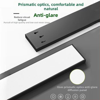 Shunguan Lighting LED Pásové Osvetlenie Do Kancelárie, Čierne Obdĺžnikové Anti‑Glare Zavesné Svetlo, Moderný Priemyselný Štýl