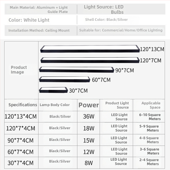 LED pásové svetlo do kancelárie – luster s obdĺžnikovým U rámom a štvorcovým zavesením