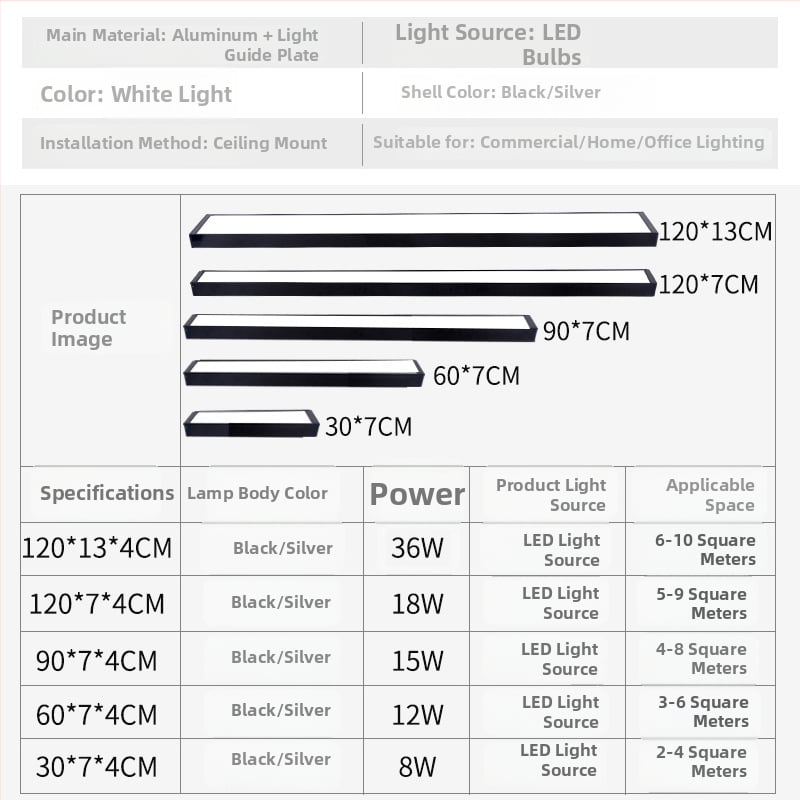 LED pásové svetlo do kancelárie – luster s obdĺžnikovým U rámom a štvorcovým zavesením