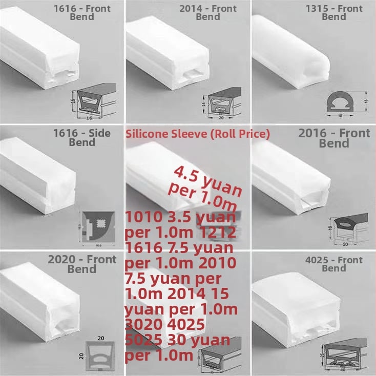 LED silikónový ohybný kanál s zakriveným hliníkovým žľabom, zabudovaná mäkká svetelná lišta