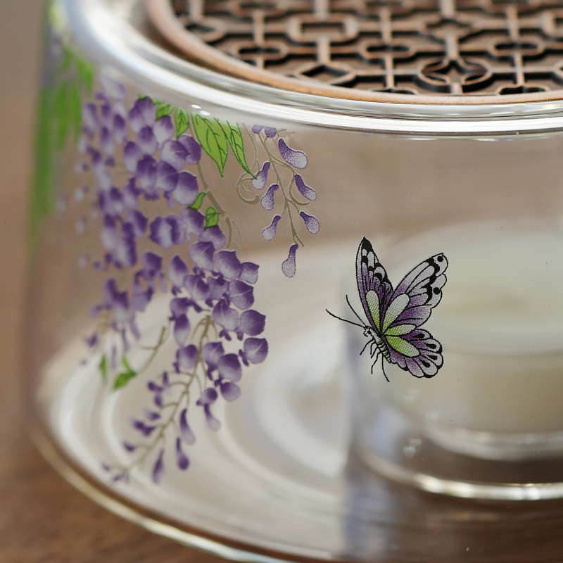 Új kínai stílusú teafőző Wisteria virággal a pirításra és infúzióra; Kung Fu tea szett kiegészítője télies hangulathoz