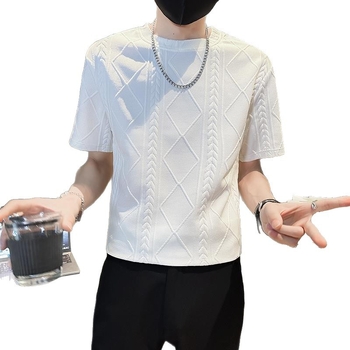 Ανδρικό κοντομάνικο T‑shirt από Ice Silk, γρήγορο στέγνωμα, δροσιστική αίσθηση, καλοκαίρι, χαλαρή γραμμή, υψηλής ποιότητας