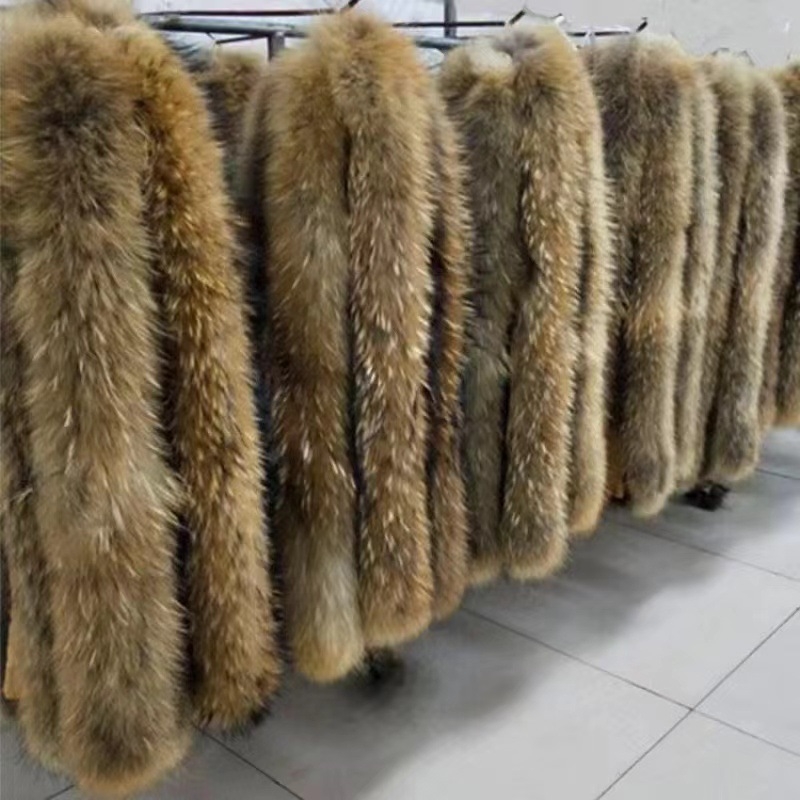Természetes prém gallér parkákhoz és női kabátokhoz