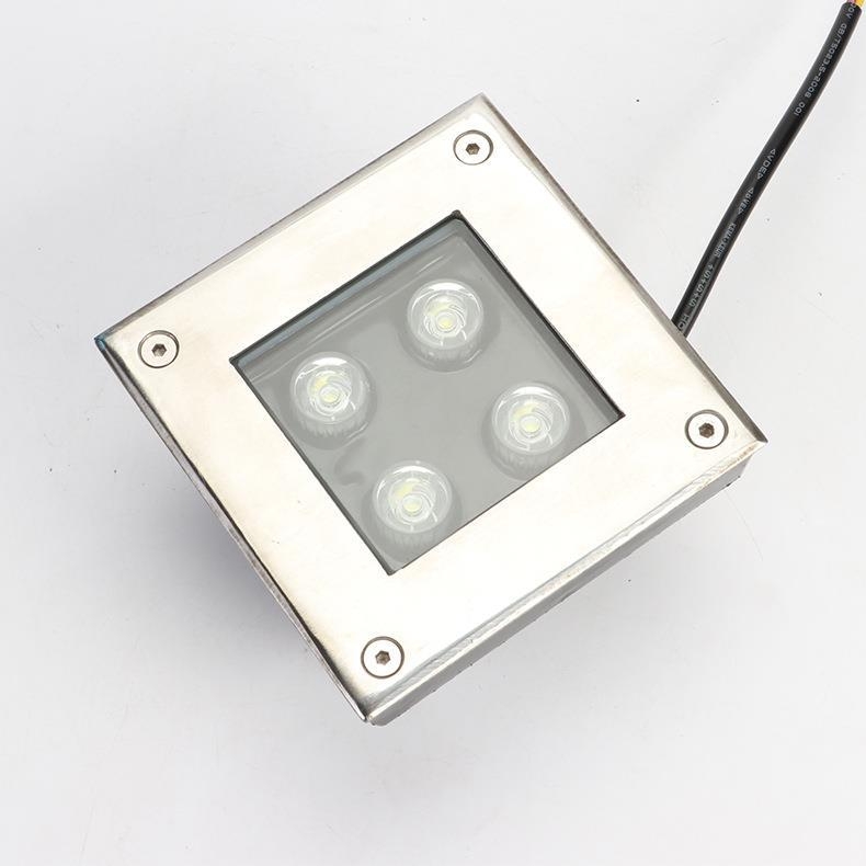 LED υπόγειο εξωτερικό τετράγωνο φωτιστικό – αδιάβροχο ενσωματωμένο προβολέας για δέντρα, γκαζόν, κήπο, βίλα και σκάλες
