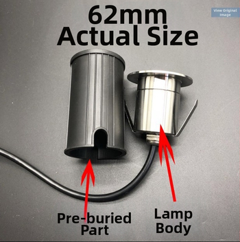 LED vonkajšie podzemné svetlo na podlahu, nerezová oceľ, zabudované, IP65, 12V, 1W/3W