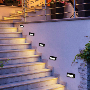 LED φώτα σκαλιών εξωτερικού χώρου, αδιάβροχα, ενσωματωμένα τετράγωνα φώτα αυλής