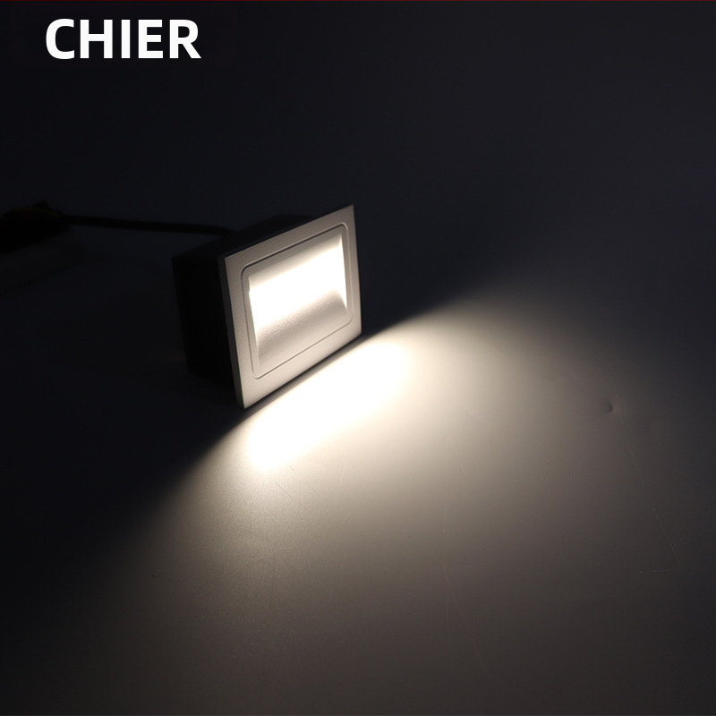 LED zabudovaná vonkajšia nástenná lampa pre krajinové osvetlenie, rohové a schodiskové svetlá