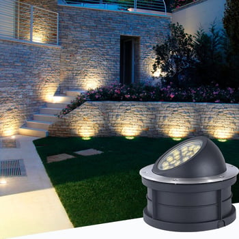 Polarized LED υπόγειο φως, ενσωματωμένο COB 10W, κυκλικό αδιάβροχο εξωτερικό φωτιστικό τοπίου