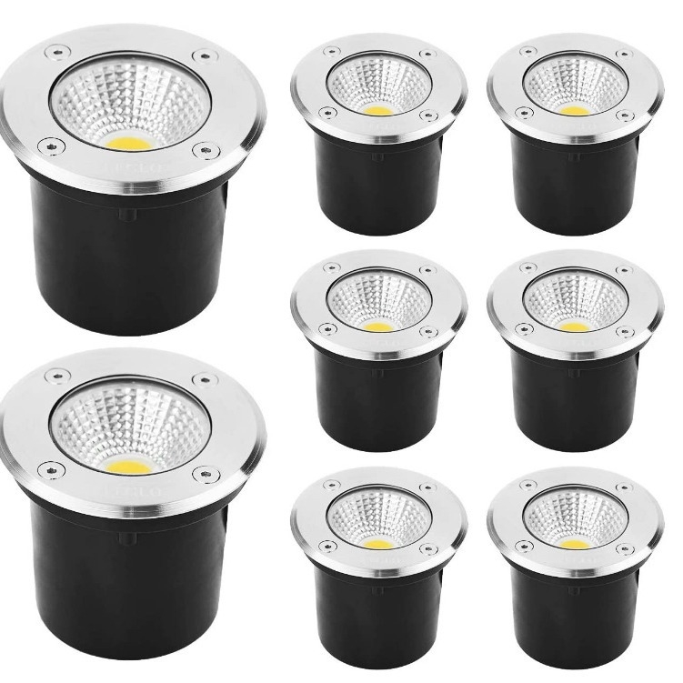 Υπόγεια LED φως 65 mm RGBW για τοπία και δέντρα, 12–48 V DC, συμβατό με 125 V, εκδόσεις 3W και 5–6W