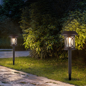 Ηλιακή λάμπα γκαζόν, εξωτερική αδιάβροχη LED διακοσμητική λάμπα κήπου, λάμπα εδάφους