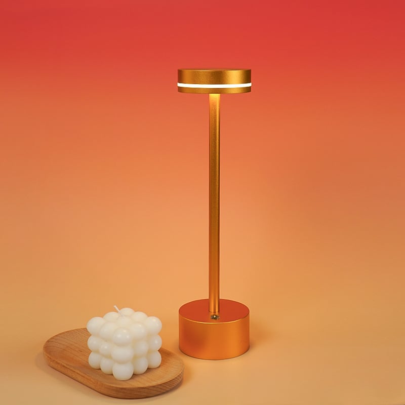 LED stolná lampa s nastaviteľnou jasnosťou, retro železný umelecký dizajn, dobíjateľná, atmosférické osvetlenie do baru a spálne