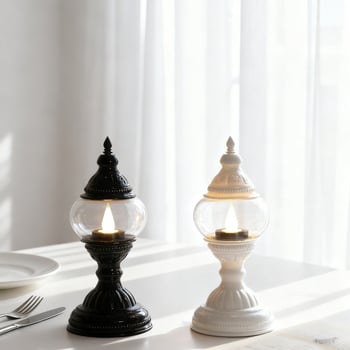 Χειροποίητο DIY δημιουργικό ρετρό επιτραπέζιο φωτιστικό με εξωτικό τουρκικό στυλ και LED μωσαϊκό