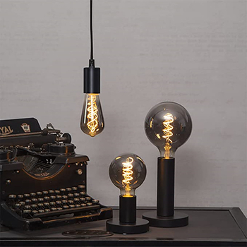 Λάμπα LED Edison με φιλάντ – διακοσμητική vintage γυάλινη σφαίρα με καπνιστό γυαλί, 220V, χωρίς τρεμόπαιγμα