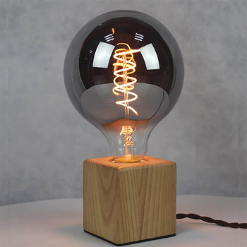 Λάμπα LED Edison με φιλάντ – διακοσμητική vintage γυάλινη σφαίρα με καπνιστό γυαλί, 220V, χωρίς τρεμόπαιγμα