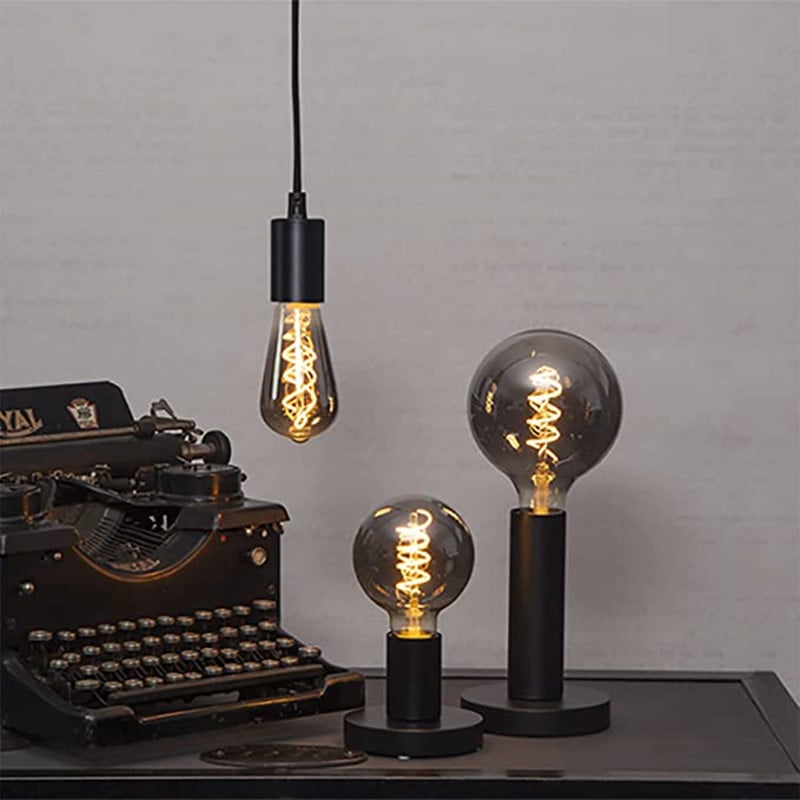 Λάμπα LED Edison με φιλάντ – διακοσμητική vintage γυάλινη σφαίρα με καπνιστό γυαλί, 220V, χωρίς τρεμόπαιγμα