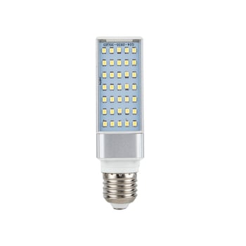 LED vízszintes dugós lámpa, teljes alumínium test, G24 dugaszcsatlakozó, 110–240V, egyoldalas kukorica LED izzó