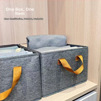 Skladací textilný úložný box na oblečenie, s štýlom zásuvky, 46 × 28 × 20 cm