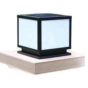 Solárna záhradná stĺpová lampa, vonkajšie vodotesné stĺpové svietidlo, s kovaným železom a akrylovým tienidlom, LED