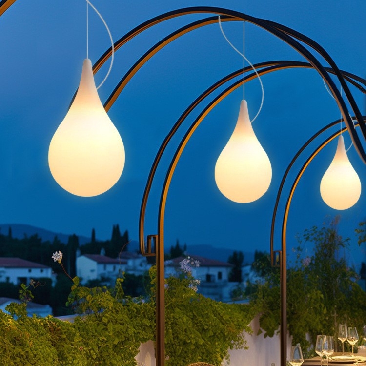 LED vonkajšie osvetlenie krajiny pre záhradu a vilu, sklenená visiaca lampa, IP65 vodotesná