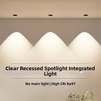 LED proti oslneniu reflektor pre umývanie stien, úzka obruba, hlboký pohár, zabudované stropné svietidlo, integrovaný dizajn