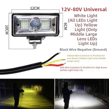 LED automobilový reflektor s integrovaným vysokým a nízkym lúčom, nepremokavý laserový svetlomet pre veľké nákladné vozidlá, ultra jasný hlavný svetelný lúč