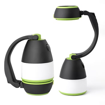 Τρία σε ένα LED φως κατασκήνωσης με USB τροφοδοσία και έκτακτο φωτισμό