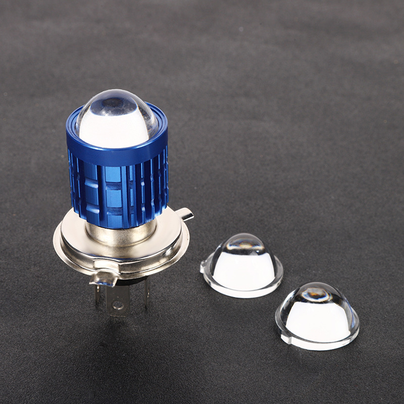 Motorkerékpár LED reflektor-lencse elektromos járművekhez — integrált magas és alacsony fényszóró-lencse, 35 mm és 26,5 mm