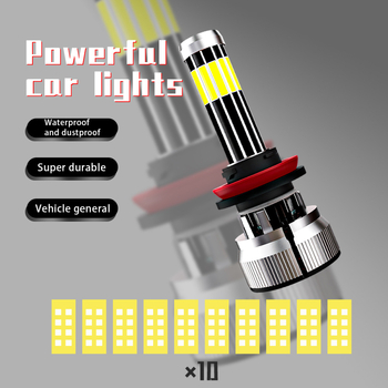 X10 LED προβολέας αυτοκινήτου με 10 πλευρές, 60W, 12V, IP67, 12000LM, αλουμινένιο περίβλημα, εμπρός φως για H7/H4