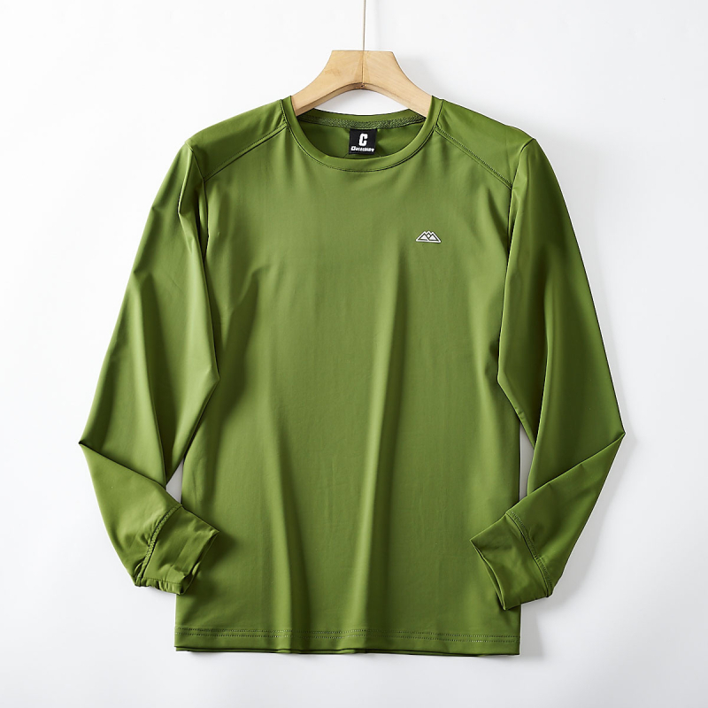 Ανδρική ελαφριά διαπνέουσα μακρυμάνικη T‑shirt για υπαίθριες ορεινές δραστηριότητες, γρήγορο στέγνωμα