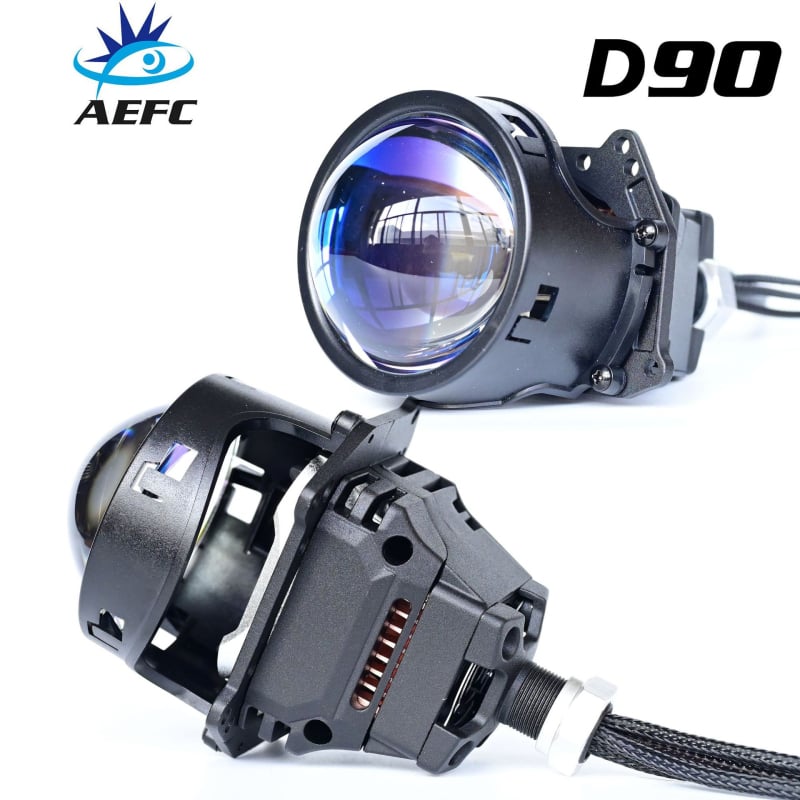 90W LED προβολείς αυτοκινήτου με διπλό φακό, 3 ιντσών φακό, ενσωματωμένο φως υψηλής και χαμηλής δέσμης, συμβατό H4/H7