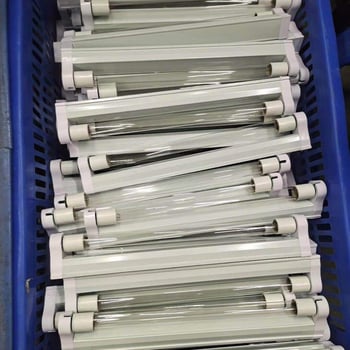 Alumínium T5/T8 lámpatartó, 4W T5 kompatibilis, 6W-8W elektronikus ballast tartó, sterilizáló lámpa cső tartó