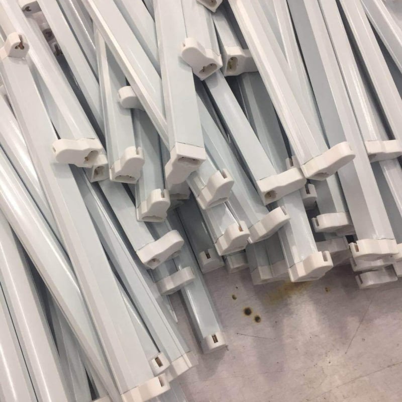 Alumínium T5/T8 lámpatartó, 4W T5 kompatibilis, 6W-8W elektronikus ballast tartó, sterilizáló lámpa cső tartó