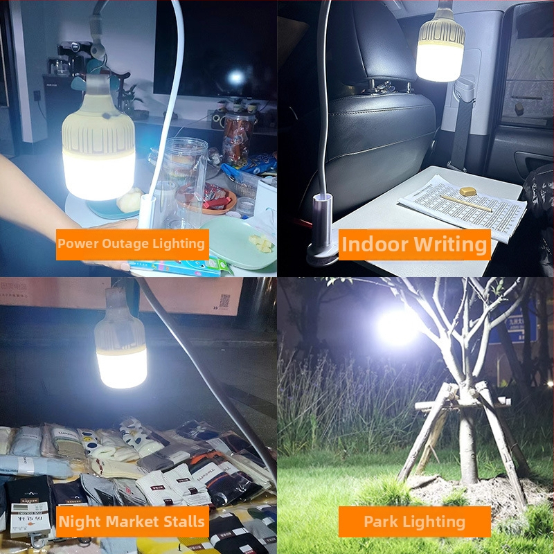 Dobíjateľné LED klipové svetlo, ultra jasné, stolné svetlo s držiakom, prenosné vonkajšie osvetlenie