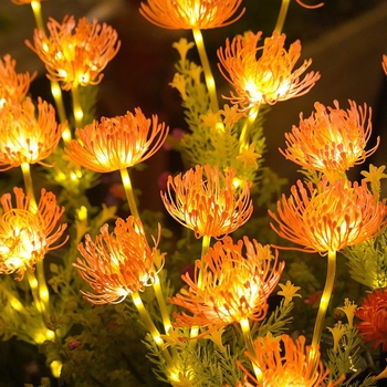 Ηλιακό LED τεχνητό άνθος Lycoris για εξωτερικό κήπο – διακοσμητικό φως γρασιδιού με βάση στο έδαφος