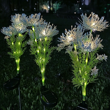 Ηλιακό LED τεχνητό άνθος Lycoris για εξωτερικό κήπο – διακοσμητικό φως γρασιδιού με βάση στο έδαφος