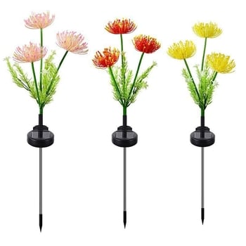 Ηλιακό LED τεχνητό άνθος Lycoris για εξωτερικό κήπο – διακοσμητικό φως γρασιδιού με βάση στο έδαφος