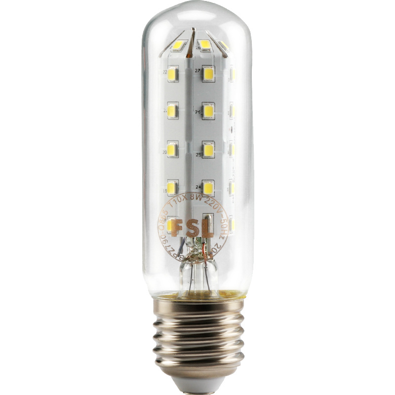 Foshan Lighting LED λαμπτήρας υψηλής φωτεινότητας, λαμπτήρας εξοικονόμησης ενέργειας, βίδες E27/E14, λευκό κυλινδρικό γραφείο λαμπτήρα σε σχήμα καλαμποκιού