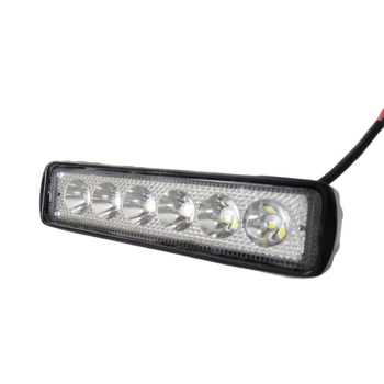 LED φως εργασίας αυτοκινήτου 18W, πλαστικό περίβλημα, ευθεία ράβδος, φώτα ημέρας για εκτός δρόμου