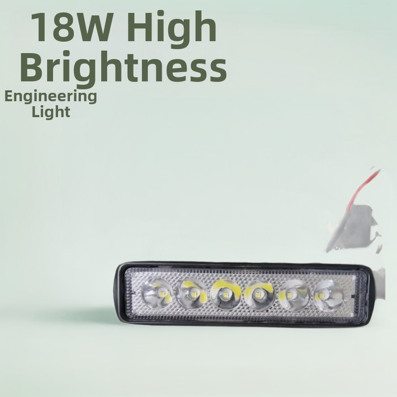18W LED pracovné svetlo do auta, plastové puzdro, rovná tyč, off-road denné svetlo