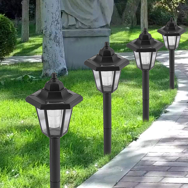 Ηλιακή εξάγωνη λάμπα εδάφους για εξωτερικούς χώρους κήπου, διακοσμητικός προβολέας σε στιλ παλατιού