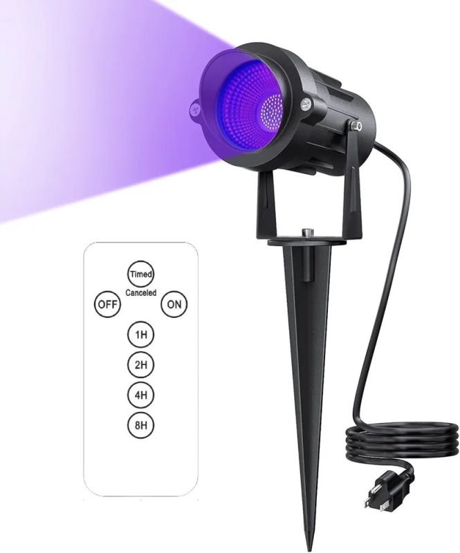 LED reflektor US dugaszolóval, UV lila fény táj- és gyepvilágításhoz, neonfény a bulikhoz, fekete fény