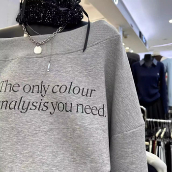 Γυναικείο cropped φούτερ με μακριά μανίκια, εκτύπωση αμερικανικών γραμμάτων, πουλόβερ-κουκούλα με έναν ώμο, casual Harajuku στυλ