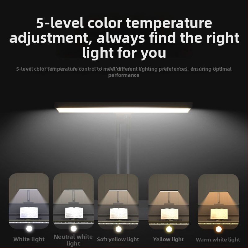 Profesionálna LED stolná lampa pre klavír s ochranou zraku, vysoká farebná reprodukcia, nastaviteľný uhol, určená na cvičenie na klavíri, ultra jasná