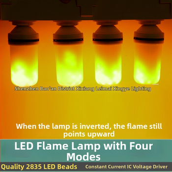 LED lampa plamena s blikajúcim efektom, dynamický plameň, dekoratívne osvetlenie pre bar a KTV, s objímkou E27/E26