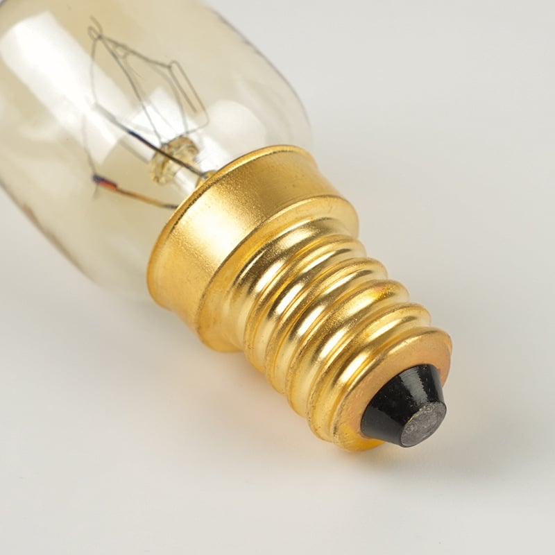 T25 15W retro gömb alakú wolframszálas Edison izzó E14S foglalattal, mikrohullámú sütőhöz