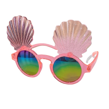 Detské slnečné okuliare Princess Shell – farebné, UV400, s flip mechanizmom, roztomilé